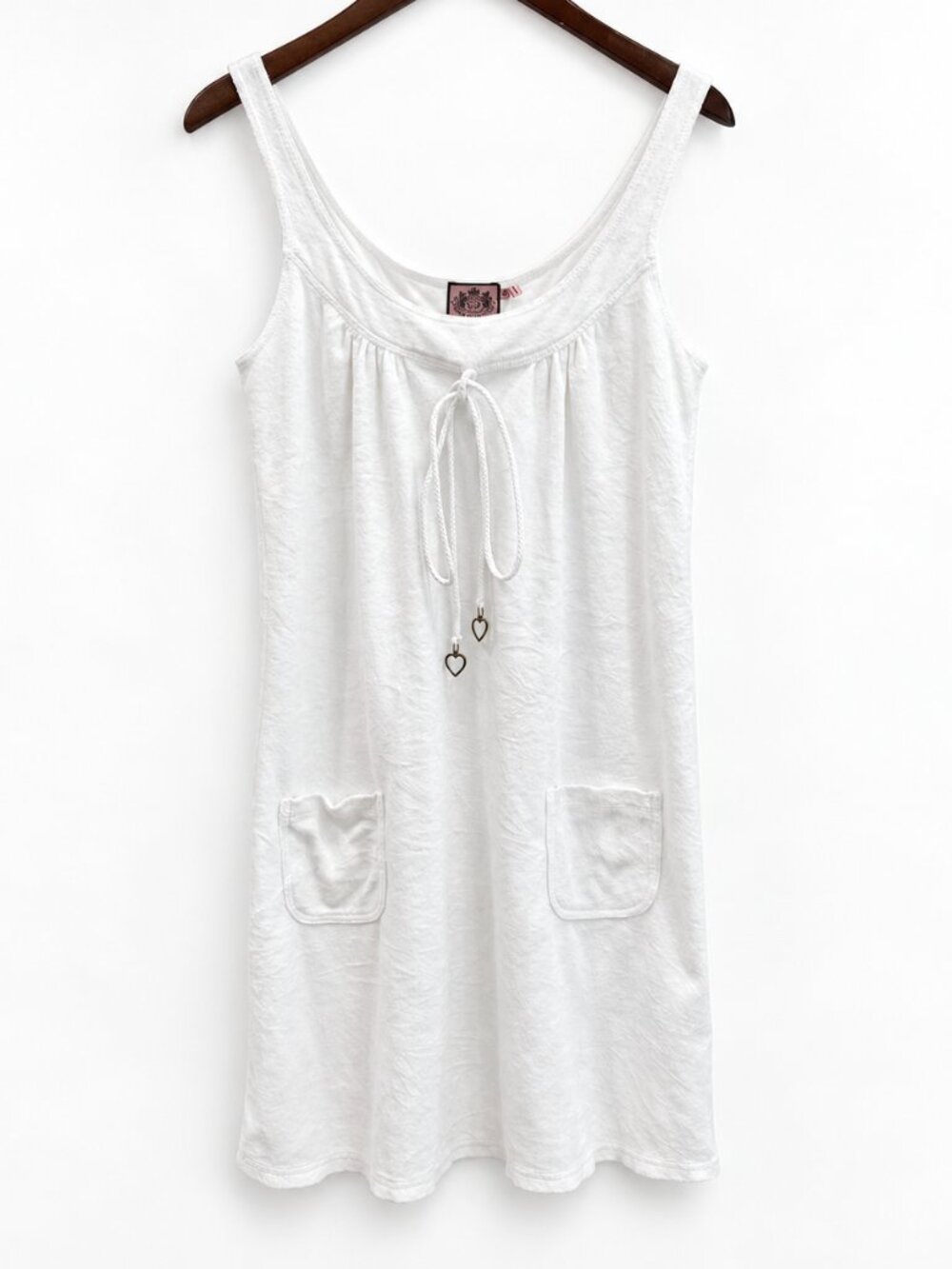 Vintage Y2K Juicy Couture White Terry Cloth Swim Cover Up Dress S USA Made
